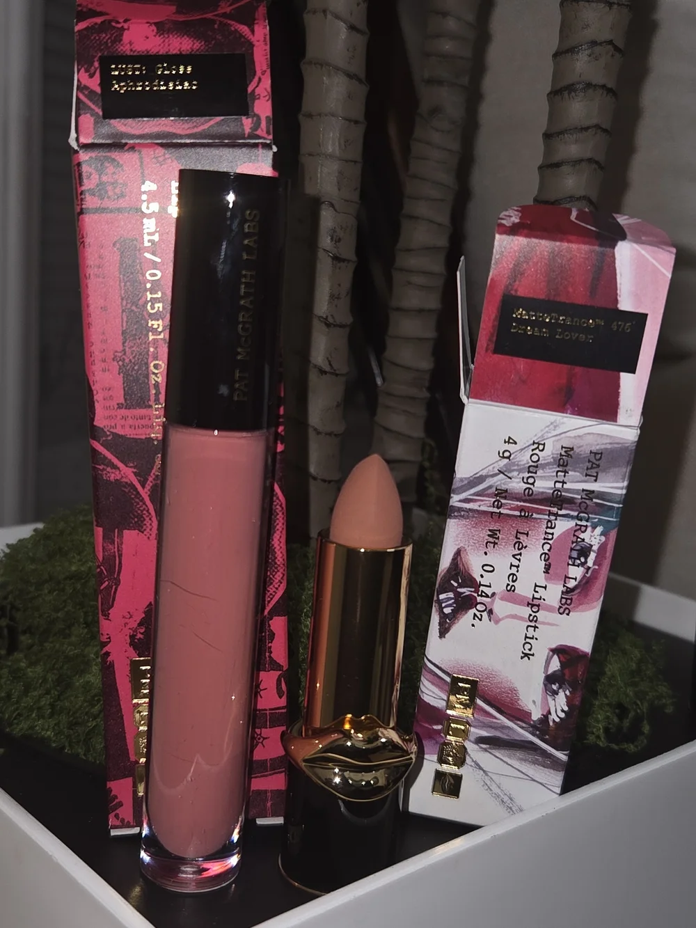 Pat McGrath Lipstick & Gloss Duo in Nude Peach and Baby Pink